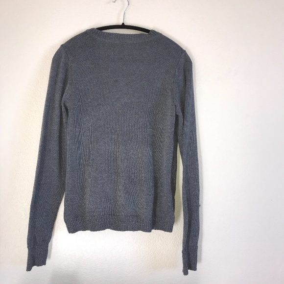 Grey crossed sweater - Picture 2 of 2